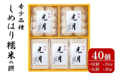 【希少品種〆張糯】貴餅「光月」360g×5袋セット 切餅8切×3袋 丸餅8個×2袋 しめはり糯[ZB282]