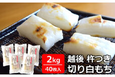 きねつきもち 白もち 40切 2kg （400g×5袋） 食べきり [Y0391]