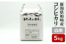 【令和6年産米】コシヒカリ 白米 5kg 新潟県柏崎産[Y0526]