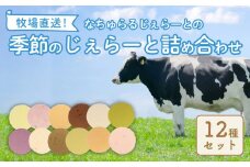 なかの牧場なちゅらるじぇらーとセット 12個入  ミルク チョコ ブルーベリー チーズ お茶 緑茶 紅茶 ほうじ茶 ラム レーズン ピスタチオ 塩 キャラメル アイス ジェラート セット 季節 お茶 冨士美園 てづくり なちゅらるじぇらーと なかの牧場 12個 父の日 F02