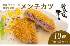 国産 新発田牛 メンチカツ 10個 セット 5個 × 2パック 和牛 にいがた和牛 牛肉 牛 ぎゅうにく 肉 お肉 にく おにく カツ ミンチカツ おかず 揚げ物 フライ 惣菜 お惣菜 冷凍 冷凍食品 加工品 簡単調理 簡単 先崎畜産 新潟県 新潟 新発田市 新発田 