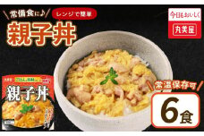 親子丼 6食 丸美屋 ごはん付き  米 鶏肉 たまご 卵 玉ねぎ たまねぎ  レトルト 電子レンジ レンチン 簡単　調理 ご飯 時短 備蓄 防災 9000円 9千円 新潟県 新発田市