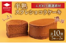 半熟スフレ ショコラケーキ 10個 5個入り 2箱 チョコレート ケーキ カカオ チーズ 贈答 ギフト おすすめ 菜菓亭 新潟銘菓 新潟 新発田 いえい 菜菓亭 洋菓子 お歳暮 iei002_02