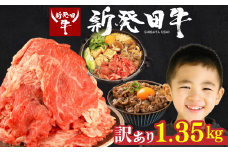 牛肉 訳あり 切り落とし 1.35kg 肉 和牛 霜降り 訳アリ わけあり ワケアリ ブランド牛 新発田牛 しゃぶしゃぶ 小分け 小間切れ 規格外 不揃い 新潟県 新発田市 新潟 新発田 近江牛 神戸牛 松阪牛 米沢牛 三大和牛 に負けない アルビレックス アルビレックス新潟 えのもとミート enomoto002