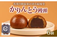 かりんとう饅頭 6個入 冷凍 和菓子 かりんとう まんじゅう 饅頭 あんこ 餡 スイーツ お菓子 ご褒美 贈答用 プレゼント お土産 老舗 結城堂 新潟 新発田市 yukido003
