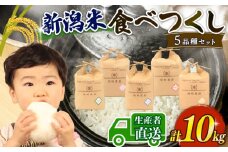 【先行予約】 令和7年産 5品種食べ比べセット 2kg 5品種 10kg コシヒカリ こしいぶき ミルキークイーン つきあかり にじのきらめき 新米 白米 米 こめ 大粒 ごはん おにぎり お弁当 農家直送 産地直送 姉﨑農園 新潟県 新発田市 anezaki012