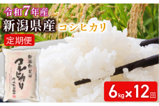 【2025年11月開始定期便】 令和7年産 新潟県新発田産 特別栽培米コシヒカリ 6㎏（2㎏ × 3袋）× 12か月 米 お米 ごはん 白米 コシヒカリ 佐々木耕起組合 プレゼント ギフト 贈答 定期便 特別栽培米 新潟県 新潟産 新発田産 D22_002_202511