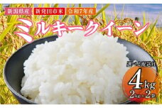 【2025年12月発送】 令和7年産 新発田市米 ミルキークイーン 12月発送  計4kg 2kg × 2袋 米 白米 ご飯 料理 おにぎり 弁当 新潟県 新潟産 新発田産 ミルキークイーン 佐々木耕起組合 2kg 新潟県 新発田市 非常食 備蓄 sasakikoki006_202512