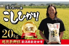 【2025年12月以降発送】令和7年産 コシヒカリ 20kg こしひかり 精米 白米 ご飯 おにぎり 弁当 新潟県産 新発田産 新潟 米 お米 こめ 受賞 越後新鮮組 新潟県 米 新潟県 新発田市 shinsengumi003_202512
