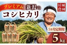 【 定期便 5ヶ月連続お届け】 プレミアム コシヒカリ 5kg ×5回 令和7年産 新潟 米 特別栽培米 5ヶ月 こしひかり プレミアムコシヒカリ 精米 白米 ご飯 おにぎり 弁当 新潟県産 菅谷産 お米 こめ 農家直送 人気 居城農園 菅谷 新潟県 新発田市 ijiro001_2025