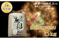 令和6年産 魚沼産コシヒカリ5kg 世界一の四尺玉の町片貝町 白米 魚沼 米 (有)米萬商店【0002-0122-02】