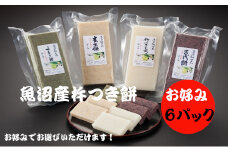 19P461 魚沼産杵つき餅「お好み6パック」（約500g×6パック）(佐藤農場）