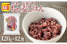 【正解は越後製菓】新潟県産もち麦使用 「黒米・玄米入り もち麦ごはん」120g×12食セット(レトルト・非常食・キャンプ・防災) 便利なパックごはん 越後製菓 【0017-0006-01】