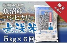 令和7年産 先行予約 魚沼産コシヒカリ 無洗米 定期便5kg×6回 （毎月お届け）米太 | 新潟県産コシヒカリ お米 米 精米 白米 こしひかり 魚沼産 ブランド米【0020-KT04DB00-01】