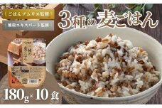 3種の麦ごはんパック (丸麦、もち麦、はと麦ブレンド) 10個セット ごはんソムリエ監修 雑穀エキスパート たかの 【0002-0030-01】