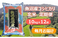 【先行予約】【令和7年産 新米玄米】【12か月定期便(毎月全12回)】魚沼産コシヒカリ・棚田米 玄米10kg×12回(毎月お届け)※2025年9月下旬以降より順次発送予定 佐藤農場【0018-0030DB00-01】