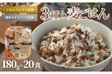 3種の麦ごはんパック (丸麦、もち麦、はと麦ブレンド) 20個セット ごはんソムリエ監修 雑穀エキスパート たかの 【0002-0349-01】