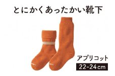 「とにかくあったかい靴下 女性用（22～24cm）」【アプリコット】くつ下 くつした 室内用靴下 レディース 保温 保湿 山忠