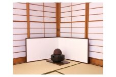 風炉先屏風（鳥の子紙）お茶室で使われる二つ折の屏風《サイズ：約H58cm×W90cm×D5cm》和風な家具インテリア 加茂市 丸川勇平商店