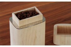  KIRI Coffee Canister（100g）【木地】《サイズ：100×70×150（mm）》コーヒーキャニスター 紅茶 ほうじ茶 木製保存容器 桐 加茂市 朝倉家具