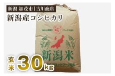 【令和6年産米】新潟県加茂市産コシヒカリ 玄米30kg 一等米 お米の専門店 古川商店