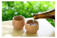  新潟県産杉のぐい呑み「樹盃 Sugi」2個入り《1個のサイズ：Φ65×H50~52mm》加茂市 朝倉家具