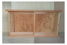 杉下駄箱 杉無垢材 木製 手作り 家具 インテリア 加茂 吉建 杉 スギ 木製 下駄箱 靴入れ 靴 シューズボックス 伝統工芸 職人 和風 家具 小京都 無垢材 インテリア《高さ約850×幅約1681×奥約455（mm）》