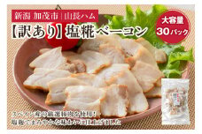 【訳あり】 無塩せき塩糀ベーコン切り落とし 《30g×30パック入り》 冷凍 ベーコン 肉 豚肉 豚バラ 訳アリ ワケアリ 規格外  小分けパック 加茂市 山長ハム