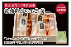 老舗料亭「山重」惣菜ギフトセット Fセット 【2種5袋入】 《うなぎ蒲焼×2 鮭西京焼×3》 北越の小京都・加茂の老舗料亭 伝統の味 割烹 惣菜 ギフトセット 贈答用 化粧箱入り うなぎ 鮭 加茂市 山重