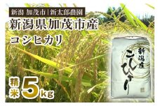 【令和7年産新米先行予約】新潟産コシヒカリ 精米 5kg（5kg×1袋）《9月下旬から順次発送》 コシヒカリ 新潟産 米  お米 白米 有機肥料で育ったこだわり米 加茂市 新太郎農園