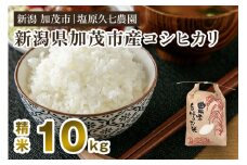 【令和7年産新米先行予約】新潟県加茂市産コシヒカリ 精米10kg（5kg×2袋） 《10月上旬～順次出荷》 新潟産コシヒカリ 新潟米 お米 ライス ごはん ご飯 新潟産 加茂市産 塩原久七農園