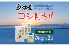 【厳選☆十日町育ち】“特別栽培米” 魚沼産コシヒカリ　5kg×2袋