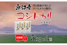 定期便 全3回 魚沼産コシヒカリ 5kg