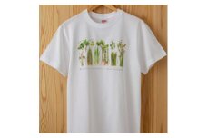 0337世界で唯一!着る山菜!!【山菜図鑑Tシャツ・白】綿100%　Sサイズ