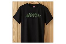 0327世界で唯一!着る山菜!!【こごめTシャツ・黒】綿100%　Ｌサイズ