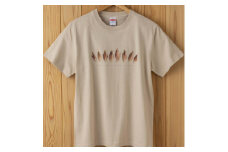 0331世界で唯一!着る山菜!!【みょうがTシャツ・サンドベージュ】Lサイズ