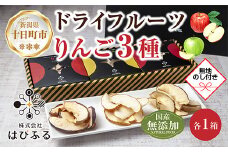 【熨斗】ドライフルーツ りんご 3種(シナノゴールド シナノスイート 紅玉)／乾燥りんご 林檎 リンゴ 無添加 砂糖不使用 国産 フルーツ 保存食 ギフト グルメ お取り寄せ はぴふる 新潟県 十日町市