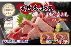 無地熨斗 天然 本マグロ 切り落とし 赤身 中トロ 150g×2パック 計300g クロマグロ 冷凍 まぐろ 刺身 手巻き寿司 お取り寄せ グルメ 熨斗 のし 名入れ不可 送料無料 新潟県 十日町市