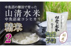 【先行新米予約】新潟県魚沼産コシヒカリ「山清水米」精米2kg 