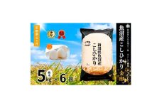 【定期便】魚沼産コシヒカリ金印(精米)5kg　全6回 米 お米 こしひかり 精米 中魚沼 定期 新潟県 十日町市
