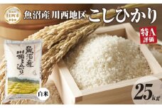 魚沼産 川西 こしひかり 25kg 精米 米 コメ お米 ごはん ご飯 白米 おにぎり 炊き立て ブランド米 コシヒカリ 新潟県産 魚沼 人気 国産 産地直送 お取り寄せ 送料無料 新潟県 十日町