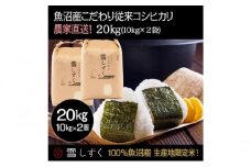 令和7年産！魚沼産こだわり従来コシヒカリ【農家直送!】10kg×2袋 お米 米 コメ 