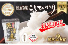 【令和7年産 新米予約】 無地熨斗 無洗米 魚沼産 コシヒカリ 2kg 精米 農家のこだわり 新潟県 十日町市 お米 こめ 白米 コメ 食品 人気 おすすめ 送料無料 ご飯 ブランド米 銘柄米 
