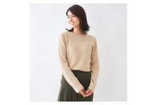 カノコ柄クルーネックプルオーバー (ベージュ) Lサイズ カシミヤ 100％ 冬 レディース メンズ ファッション おしゃれ 日本製 肌に優しい 敏感肌 暖かい 暖か 可愛い 無地 防寒 カシミア ニット 冬物 贈り物 祝い 誕生日 卒業 プレゼント ギフト クリスマス 新潟県 見附市
