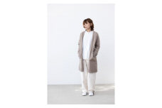 カシミヤ100% ポケット付き 羽織 ニット ブラウン サイズフリー レディース 服 ファッション おしゃれ 日本製 秋 冬 無地 贈り物 祝い 誕生日 卒業 プレゼント ギフト クリスマス 新潟県 見附市