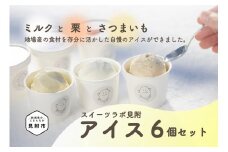 スイーツラボ見附 アイス６個セット (3種類×2個) 手作り 地場産 さつまいも ミルク 栗 農福連携 濃厚 ご褒美 サツマイモ 牛乳 焼き芋 マロン 新鮮 新潟県 見附市
