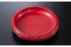 D4039 村上木彫堆朱 菓子器（牡丹唐草）