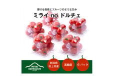 A4151 【数量・期間限定】【7月上旬から順次発送】『ミライ no ドルチェ』 新潟県村上産ミニトマト 200g程度×6パック