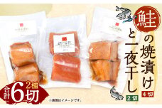 A4190 鮭の焼漬け（4切）と一夜干し（2切）