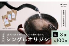 高品質 シングルオリジン コーヒー 飲み比べ 3種×各100g 【コーヒー豆】AB4042